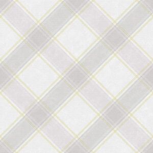 Holden Decor Aidan Check Yellow/Grey Wallpaper - Tartan Pattern Holden Decor Aidan Check Yellow/Grey Wallpaper - Tartan Pattern