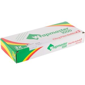 Wrapmaster 1000 Pink Cling Film - 300mm x 100m - Pack of 3 Wrapmaster 1000 Pink Cling Film - 300mm x 100m - Pack of 3