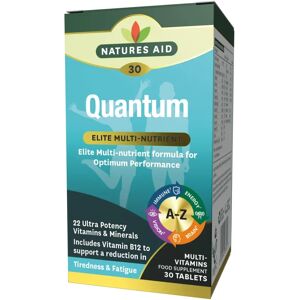 Natures Aid Quantum Multi-Vitamins & Minerals - Vegan - 30 Tablets Natures Aid Quantum Multi-Vitamins & Minerals - Vegan - 30 Tablets