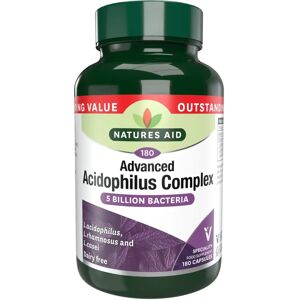 Natures Aid Acidophilus Complex 50mg - 180 Caps - Probiotic Supplements Natures Aid Acidophilus Complex 50mg - 180 Caps - Probiotic Supplements