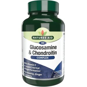 Natures Aid Glucosamine & Chondroitin Complex with Rosehip, Ginger, Turmeric and Vitamin C - Collagen Support for Cartilage Natures Aid Glucosamine & Chondroitin Complex with Rosehip, Ginger, Turmeric and Vitamin C - Collagen Support for Cartilage