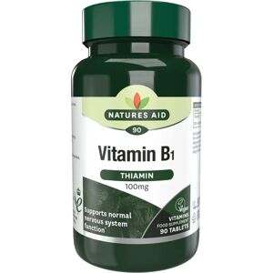 Natures Aid Vitamin B1 Thiamin 100mg - Heart & Nervous Support Natures Aid Vitamin B1 Thiamin 100mg - Heart & Nervous Support