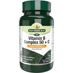 Natures Aid Vitamin B Complex 50 + C - Vegan Friendly Natures Aid Vitamin B Complex 50 + C - Vegan Friendly