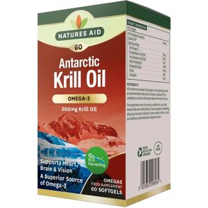 Natures Aid Omega-3 Krill Oil - EPA + DHA - 60 Softgels Natures Aid Omega-3 Krill Oil - EPA + DHA - 60 Softgels