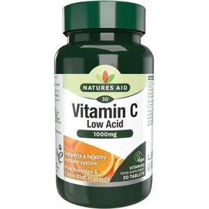 Natures Aid Vitamin C 1000mg Low Acid - Rosehips & Citrus Bioflavonoids - 30 Tablets Natures Aid Vitamin C 1000mg Low Acid - Rosehips & Citrus Bioflavonoids - 30 Tablets