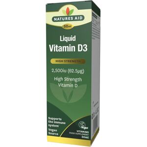 Natures Aid Vegan Vitamin D3 2500iu Liquid - Supports Bone & Teeth Natures Aid Vegan Vitamin D3 2500iu Liquid - Supports Bone & Teeth