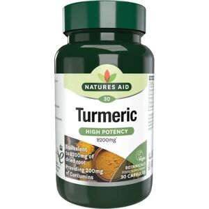 Natures Aid - Turmeric 8200mg Capsules - Dietary Supplement Natures Aid - Turmeric 8200mg Capsules - Dietary Supplement
