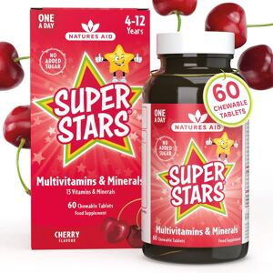 Natures Aid Super Stars Multivitamin & Minerals Cherry - Multivitamins & Minerals for Children 4-12 Years Natures Aid Super Stars Multivitamin & Minerals Cherry - Multivitamins & Minerals for Children 4-12 Years
