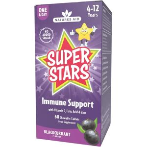 Natures Aid Natures Aid Super Stars Blackcurrant Immune Support - 60 Chewable Tablets Natures Aid Natures Aid Super Stars Blackcurrant Immune Support - 60 Chewable Tablets