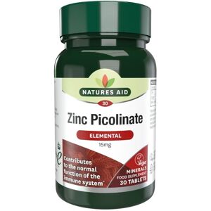 Natures Aid Zinc Picolinate - 15mg Vegan Tablets - Dietary Supplement Natures Aid Zinc Picolinate - 15mg Vegan Tablets - Dietary Supplement