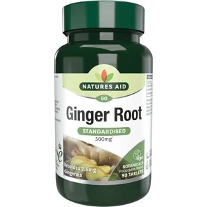 Natures Aid Racine de Gingembre 500mg - 90 Comprimés - Végétalien - Publicité Natures Aid Racine de Gingembre 500mg - 90 Comprimés - Végétalien - Publicité
