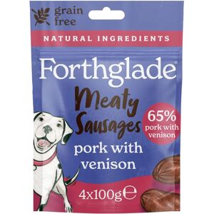 Forthglade Natural Meaty Sausages - Pork & Venison - 400g Forthglade Natural Meaty Sausages - Pork & Venison - 400g