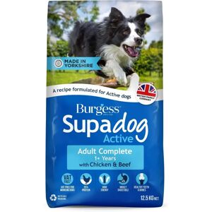 Burgess Supadog Adult Active/Working Dog Food Chicken and Beef - 12.5kg Burgess Supadog Adult Active/Working Dog Food Chicken and Beef - 12.5kg