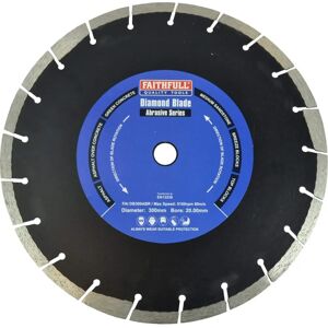 Faithfull SVA8030020 Abrasive Diamond Blade - 300mm, 20mm - Cutting Tool Faithfull SVA8030020 Abrasive Diamond Blade - 300mm, 20mm - Cutting Tool