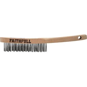 Faithfull FAI6803 Heavy-Duty Scratch Brush - 3 Row Faithfull FAI6803 Heavy-Duty Scratch Brush - 3 Row