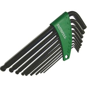 Faithfull FAIHKS9AFLB Hexagon Key Set - Long Arm, 9 Pieces, Imp. Faithfull FAIHKS9AFLB Hexagon Key Set - Long Arm, 9 Pieces, Imp.