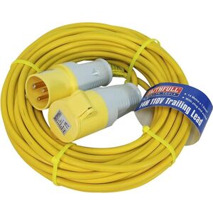 Faithfull Power Plus Trailing Lead 14m - Heavy-Duty 110V 16A Cable Faithfull Power Plus Trailing Lead 14m - Heavy-Duty 110V 16A Cable