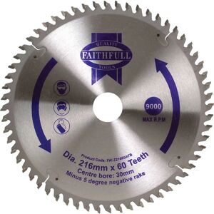 Faithfull FAIZ21660ATB Tungsten Carbide Mitre Saw Blade - 216mm Faithfull FAIZ21660ATB Tungsten Carbide Mitre Saw Blade - 216mm
