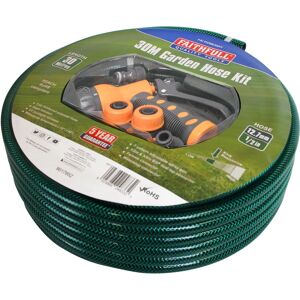 Faithfull FAIHOSE30AV PVC Reinforced Hose - 30m, Fittings & Spray Gun Faithfull FAIHOSE30AV PVC Reinforced Hose - 30m, Fittings & Spray Gun
