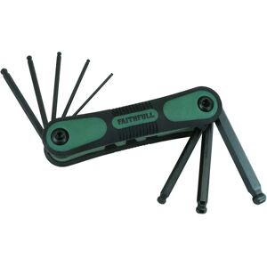 Faithfull Faithfull FAIHKSF9AFB Ball End Hexagon Key Folding Set of 9 Imperial - Hexagon Key Set Faithfull Faithfull FAIHKSF9AFB Ball End Hexagon Key Folding Set of 9 Imperial - Hexagon Key Set