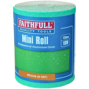 Faithfull FAIAR1080G Aluminium Oxide Sanding Paper Roll Green - 115mm x 10m - 80G Faithfull FAIAR1080G Aluminium Oxide Sanding Paper Roll Green - 115mm x 10m - 80G