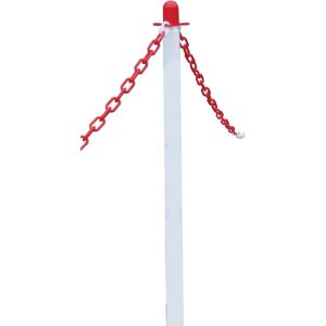 Faithfull White Plastic Post - Chain Faithfull White Plastic Post - Chain