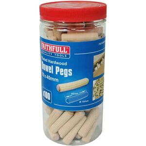Faithfull Model FAIDOW10100T Wood Dowels - 40x10mm, Pack of 100 Faithfull Model FAIDOW10100T Wood Dowels - 40x10mm, Pack of 100