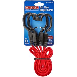 Faithfull Faithfull Flat Bungee Cord 76cm - Heavy-duty elastic ropes Faithfull Faithfull Flat Bungee Cord 76cm - Heavy-duty elastic ropes