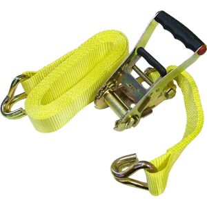 Faithfull Ratchet Tie-Down 5m x 50mm Yellow - Ratchet Tie-Downs Faithfull Ratchet Tie-Down 5m x 50mm Yellow - Ratchet Tie-Downs