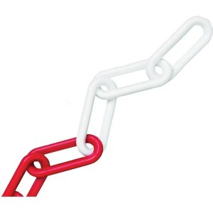 Faithfull Red/White Plastic Chain - 8mm x 12.5m - Plastic Chain Faithfull Red/White Plastic Chain - 8mm x 12.5m - Plastic Chain