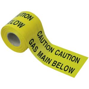 Faithfull Gas Warning Tape - 365m - Yellow with Black Text Faithfull Gas Warning Tape - 365m - Yellow with Black Text