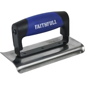 Faithfull FAI012 Edging Trowel - Stainless Steel Blade, Soft-Grip Handle - 6x3in - Edging Trowel Faithfull FAI012 Edging Trowel - Stainless Steel Blade, Soft-Grip Handle - 6x3in - Edging Trowel