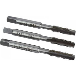Faithfull M6 3-piece HSS Tap Set - Drilling Tools Faithfull M6 3-piece HSS Tap Set - Drilling Tools