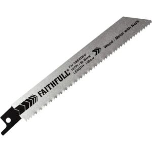 Faithfull Faithfull S922HF Bi-Metal Sabre Saw Blade Demolition - 150mm - 10 TPI Faithfull Faithfull S922HF Bi-Metal Sabre Saw Blade Demolition - 150mm - 10 TPI