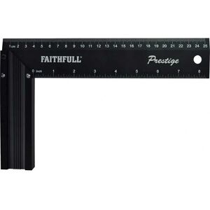 Faithfull 718L25 Try Square Black Aluminium 250mm - Try Square Faithfull 718L25 Try Square Black Aluminium 250mm - Try Square