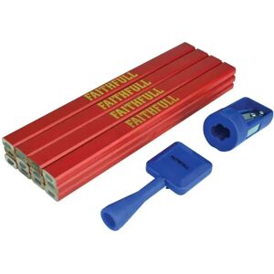 Faithfull Red Medium Carpenter's Pencil Kit - Carpenter's Pencil Kit Faithfull Red Medium Carpenter's Pencil Kit - Carpenter's Pencil Kit