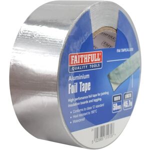 Faithfull Faithfull Aluminium Foil Tape - 50mm x 45.7m - Insulation & HVAC Faithfull Faithfull Aluminium Foil Tape - 50mm x 45.7m - Insulation & HVAC