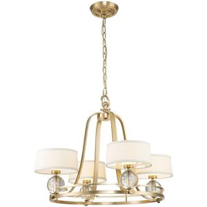 Quoizel Gotham Multi Arm Chandelier - Cream Shades - Steel & Glass Quoizel Gotham Multi Arm Chandelier - Cream Shades - Steel & Glass