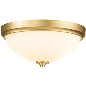 Luce da soffitto bagno Feiss Malibu 2 luci - Ottone spazzolato Luce da soffitto bagno Feiss Malibu 2 luci - Ottone spazzolato