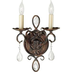 Feiss Château Acier Cristal E14 Applique - Lampe Murale - Dimmable - Publicité Feiss Château Acier Cristal E14 Applique - Lampe Murale - Dimmable - Publicité