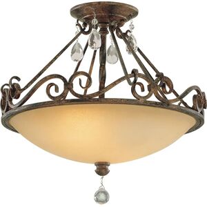 Lampe de Plafond en Acier et Verre Feiss Chateau - Lampe Dimmable - Publicité Lampe de Plafond en Acier et Verre Feiss Chateau - Lampe Dimmable - Publicité