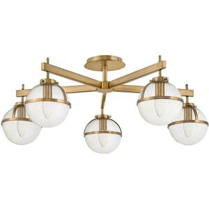 Elstead Hollis 5 Light Heritage Brass Semi Flush Ceiling Lamp Elstead Hollis 5 Light Heritage Brass Semi Flush Ceiling Lamp