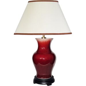 Elstead Oxblood Table Lamp with Round Tapered Shade - Table Lamp Elstead Oxblood Table Lamp with Round Tapered Shade - Table Lamp