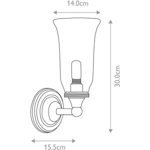 Elstead Lighting Austen Single Light Bathroom Fitting - Polished Chrome - Bathroom Lighting Elstead Lighting Austen Single Light Bathroom Fitting - Polished Chrome - Bathroom Lighting