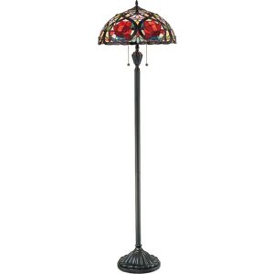 Quoizel Larissa Tiffany Glass Floor Lamp - Art Nouveau Decor Quoizel Larissa Tiffany Glass Floor Lamp - Art Nouveau Decor
