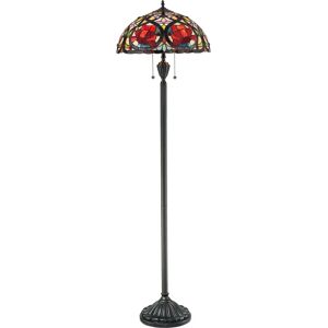 Quoizel Larissa Tiffany Glas Stehlampe - Jugendstil Dekor Quoizel Larissa Tiffany Glas Stehlampe - Jugendstil Dekor