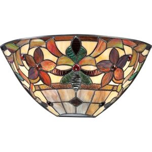 Quoizel Kami Tiffany Wall Sconce - Wall Sconce - Tiffany Glass - Vintage Bronze - 2 Bulbs Quoizel Kami Tiffany Wall Sconce - Wall Sconce - Tiffany Glass - Vintage Bronze - 2 Bulbs