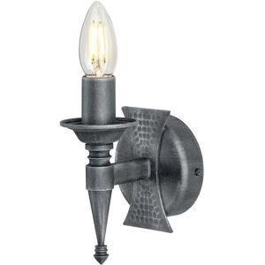 Elstead Saxon Black Silver Patina Wall Light - Wall Light Elstead Saxon Black Silver Patina Wall Light - Wall Light