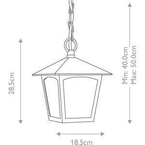 Elstead York Outdoor Ceiling Pendant Lantern - Black - Outdoor Lighting Elstead York Outdoor Ceiling Pendant Lantern - Black - Outdoor Lighting
