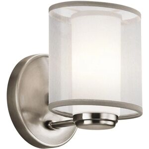 Kichler Saldana Single Light Wall Fitting - Opal Glass Shade - Pewter Finish Kichler Saldana Single Light Wall Fitting - Opal Glass Shade - Pewter Finish